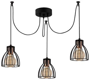 Φωτιστικό Οροφής Kemah 525NOR1569 Φ105x106cm 3xE27 40W Black-Bronze Opviq