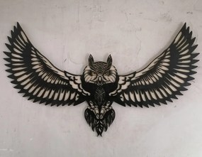 Intra απο ξύλο plywood 3mm-4mm πάχος - Διακόσμηση τοίχου Flying Owl Δίασταση 30x30 cm Intraeaxys-51rrgmv1