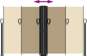 vidaXL Σκίαστρο Πλαϊνό Συρόμενο Μπεζ 140 x 600 εκ.