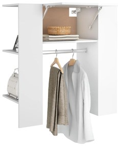 vidaXL Ντουλάπι Διαδρόμου Γυαλιστ. Λευκό 35x34x90εκ.Επεξεργασμένο Ξύλο