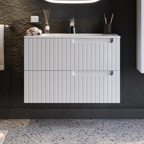 Πάγκος ENZA Λευκό MDF 18mm Λάκα 80 S3BENZA080WH 81x46.5x52cm S3BENZA080WH