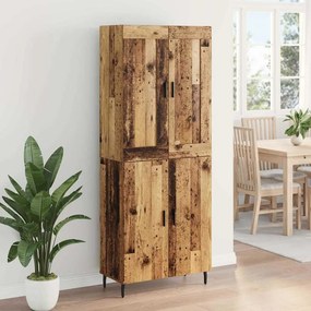 VidaXL Highboard 2 τμχ. Παλιό ξύλο 69,5 x 34 x 180 εκ.
