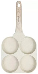 Klausberg KB 7823 τηγάνι 4 διαμερισμάτων, 18,5 cm, μαρμάρινο φινίρισμα, επαγωγικό, μπεζ