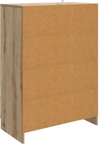 vidaXL Πλαϊνό γραφείο Artisan Δρυς 66 x 34,5 x 92 εκ.