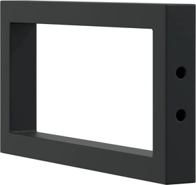 vidaXL Βραχίονες Ραφιών για Νιπτήρα Ορθ. 2 Τεμ. Μαύρο Χάλυβας