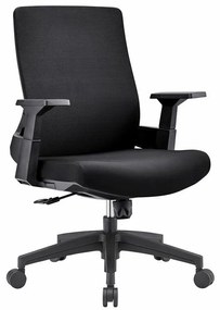 Καρέκλα γραφείου Mesa 438, Μαύρο, 98x64x64cm, 15 kg, Με ρόδες, Με μπράτσα, Μηχανισμός καρέκλας: Κλίση | Epipla1.gr