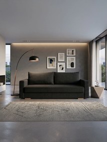 Καναπές Kleio Τριθέσιος-215φ 80β εκ.-Μαύρο