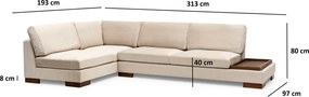 Corner Sofa Tulip Corner Left Without Pouf - Beige Beige