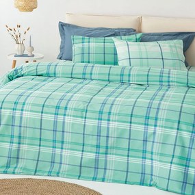Σεντόνια FL6241 (Σετ 3τμχ) Turqoise Palamaiki Single 170x260cm 100% Cotton