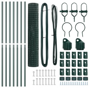 vidaXL Euro Fence με 7 Πόδια 1.6x10 μ Γαλβανισμένο Ατσάλι Πράσινο