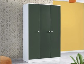 Stewehome Τρίφυλλη Ντουλάπα Ρούχων Γκρι 120x53x192 cm