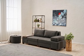 3-Seat Sofa-Bed Perenna Linen - Anthracite Anthracite
