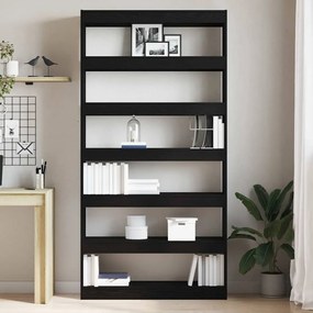 vidaXL Βιβλιοθήκη Μαύρη Δρυς 100 x 30 x 198 εκ. Επεξεργασμένο ξύλο