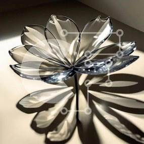 Intra Συλλεκτικό Ξύλινο Παζλ Plywood 4mm - Λεπτό γυάλινο βάζο με λουλούδια Lotus σε λευκή επιφάνεια Σε Ξύλινο Κουτί - Διαστάσεις: 10x10 cm – 25 κομμάτια