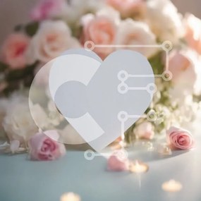 Intra Συλλεκτικό Ξύλινο Παζλ Plywood 4mm - Κάρτα σε σχήμα καρδιάς με τριαντάφυλλα Σε Ξύλινο Κουτί - Διαστάσεις: 10x10 cm – 25 κομμάτια