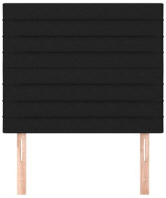 vidaXL Κεφαλάρι Μαύρο 90x5x118/128 εκ. Ύφασμα