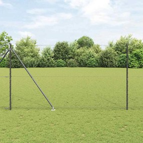 vidaXL Εξαγωνικός Φράκτης Γκρι 1.6x10 μ Χάλυβας
