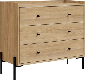 Συρταριέρα Malta Megapap χρώμα sapphire oak 94x40x80,1εκ.