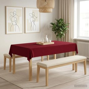 vidaXL Ύφασμα Τραπέζης Κόκκινο 110 x 160 cm Ορθογώνιος
