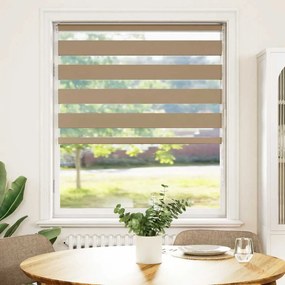 vidaXL Στόρι Zebra Καφέ 110x100 εκ. Πλάτος Υφάσματος 105,9 εκ. Πολυεστέρας