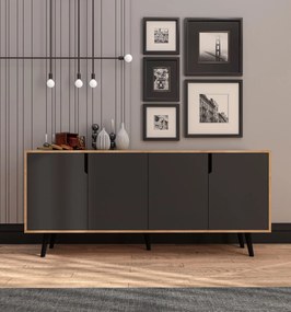 Κονσόλα Sapphire Δρυς / Ανθρακί FLEFLER 180x45x80