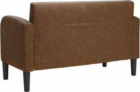 vidaXL Καναπές Loveseat Καφέ 110 εκ. Συνθετικό δέρμα