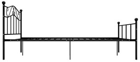 vidaXL Πλαίσιο Κρεβατιού Μαύρο 140 x 200 εκ. Μεταλλικό