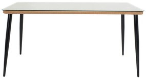 Σετ κήπου Τραπεζαρία Naoki Χ σετ 7τεμ rattan pe σε φυσικό και μαύρο μέταλλο 160x90x78εκ 160x90x78 εκ.