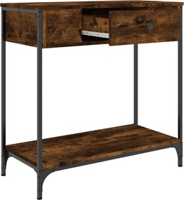 vidaXL Τραπέζι Κονσόλα Καπνιστή Δρυς 75x34,5x75 εκ. Επεξεργ. Ξύλο