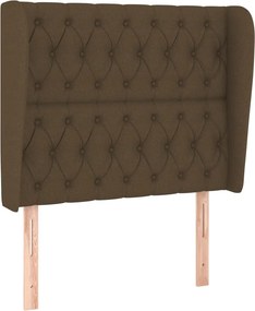 vidaXL Κρεβάτι Boxspring με Στρώμα Σκούρο Καφέ 90x190 εκ. Υφασμάτινο