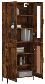 vidaXL Ντουλάπι Καπνιστή Δρυς 69,5x34x180 εκ. από Επεξεργασμένο Ξύλο