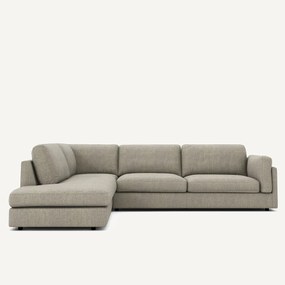 Γωνιακός καναπές με ανάκλιντρο σε υφή τουίντ, César