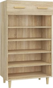 vidaXL Παπουτσοθήκη Sonoma Δρυς 60x35x105 εκ. από Επεξεργασμένο Ξύλο