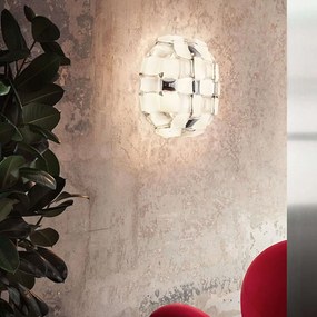Φωτιστικό Οροφής - Πλαφονιέρα Mida Large - White-Platinum Slamp Metal