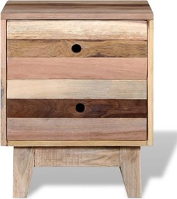 vidaXL Κομοδίνο από Μασίφ Ανακυκλωμένο Ξύλο