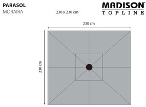 Madison Ομπρέλα Moraira Πράσινη 230 x 230 εκ. - Πράσινο