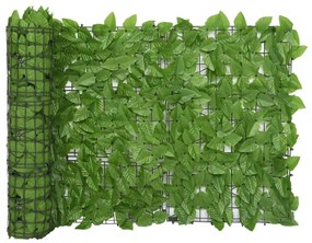 Διαχωριστικό Βεράντας με Πράσινα Φύλλα 400 x 75 εκ.