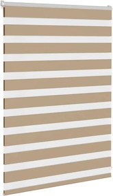 vidaXL Στόρι Zebra Καφέ 110x100 εκ. Πλάτος Υφάσματος 105,9 εκ. Πολυεστέρας