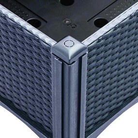 vidaXL Ζαρντινιέρα Κήπου με Πόδια Μπλε Γκρι 120x40x42 εκ. Πολυπροπυλένιο