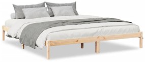 vidaXL Πλαίσιο Κρεβατιού Μακρύ Χωρίς Στρώμα 180x210 εκ Μασίφ Πεύκο