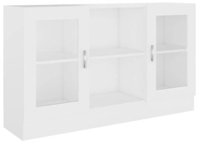 vidaXL Βιτρίνα Λευκή 120 x 30,5 x 70 εκ. από Επεξ. Ξύλο