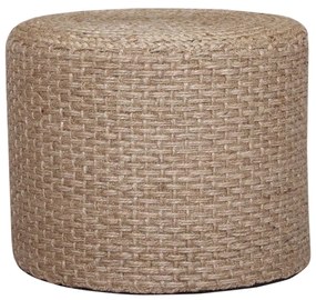 Σκαμπό Axar Inart γιούτα σε φυσική απόχρωση Φ40x40εκ