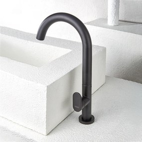 Armando Vicario Slim Black Matt 500041 – Μπαταρία επιτραπέζιου νιπτήρα