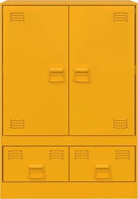 vidaXL Ραφιέρα Μουσταρδί 67x39x95 εκ. από Ατσάλι