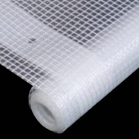 vidaXL Μουσαμάδες με Ύφανση Leno 2 τεμ. Λευκοί 3 x 2 μ. 260 γρ./μ²