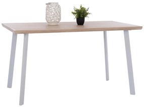 Τραπέζι τραπεζαρίας OFIRA Sonama με Λευκά πόδια 140x80x76εκ. 140x80x76 εκ.