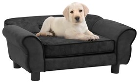 171039 vidaXL Καναπές - Κρεβάτι Σκύλου Σκούρο Γκρι 72 x 45 x 30 εκ. Βελουτέ Γκρι, 1 Τεμάχιο