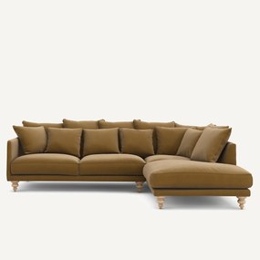 Γωνιακός καναπές από λινό βελούδο, Lazare