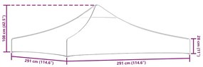 vidaXL Κάλυμμα Τέντας Εκδηλώσεων Πορτοκαλί 3 x 3 μ. 270 γρ/μ²