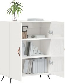 vidaXL Ντουλάπι Γυαλιστερό Λευκό 69,5x34x90 εκ. Επεξεργασμένο Ξύλο